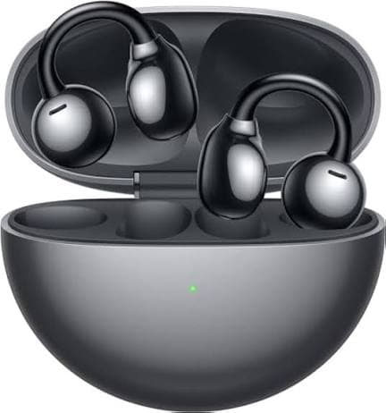 Open-ear earbuds charging case — black